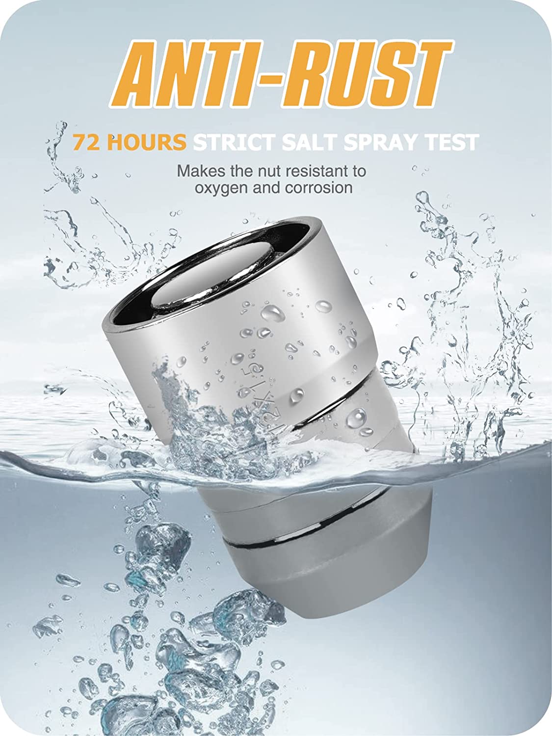 MIKKUPPA 14x1.5 Wheel Locking Lug Nuts Chrome Cone Seat Wheel Tire Lock Nuts Set with Key Replacement for Jeep/Toyota/Honda/Ford - Set of 4