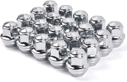 MIKKUPPA M12x1.5 One-Piece Chrome OEM Factory Style Large Acorn Seat Lug Nuts Replacement for 2001-2019 Ford Escape, 2012-2018 Ford Focus, 2006-2019 Ford Fusion Factory Wheels