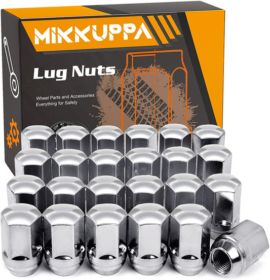 MIKKUPPA 24pcs M14x1.5 One-Piece Chrome OEM Factory Style Large Acorn Seat Lug Nuts Replacement for 2005-2019 Chrysler 300, 2011-2017 Dodge Durango, 2010-2017 Chevy Camaro Factory Wheels