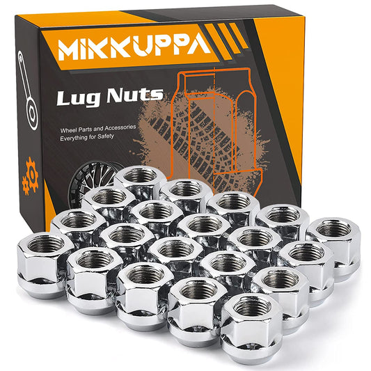 MIKKUPPA 20pcs M12x1.5 Open End Lug Nuts - 3/4"（19mm） Hex, 60 Degree Conical Seat Aftermarket Wheels Open-End Acorn Bulge Wheel Lug Nut