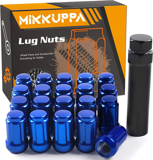 MIKKUPPA M12x1.5 Lug Nuts - Replacement for 1994-2013 Chevy Impala, 1998-2019 Honda Accord/CRV/Civic, 2003-2008 Honda Pilot Aftermarket Wheel - 20pcs Closed End Spline Lug Nuts