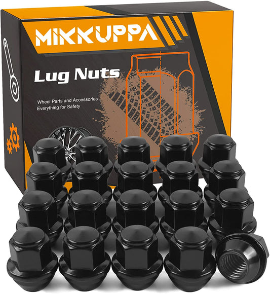 MIKKUPPA M12x1.5 One-Piece Black OEM Factory Style Large Acorn Seat Lug Nuts Replacement for 2001-2019 Ford Escape, 2012-2018 Ford Focus, 2006-2019 Ford Fusion Factory Wheels