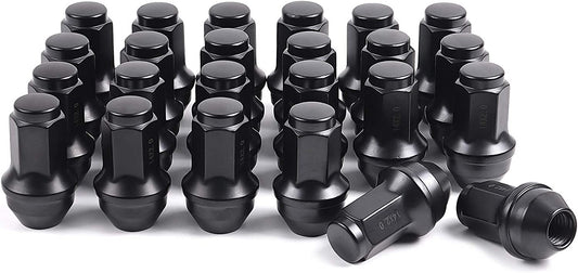 MIKKUPPA M14x2.0 Lug Nuts - Replacement for 2004-2014 Ford F-150, 2003-2014 Expedition Factory Wheels - 24pcs 13/16 Hex 2 Inch Black OEM Factory Style Large Acorn Seat Lug Nuts