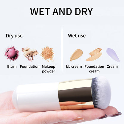 SNOWANY New Fashion Chubby Pier Foundation Brush Flat Cream Makeup Brushes Professional Cosmetic Brush