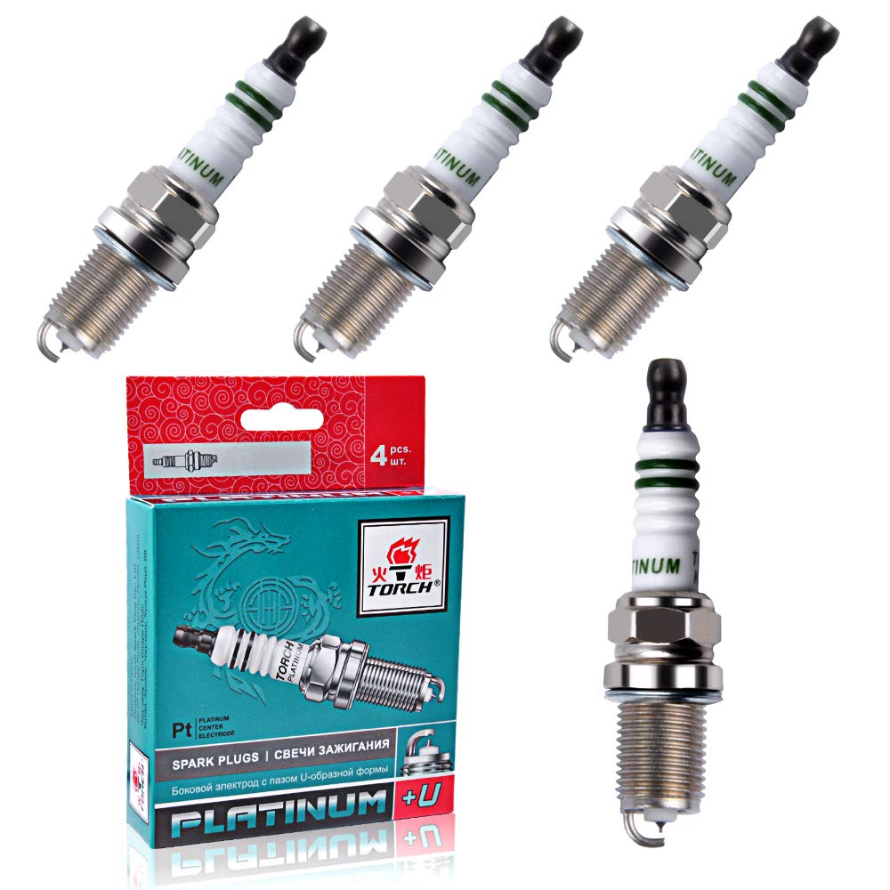 Professional Platinum Spark Plug, for Toyota Corolla, Prius, Jeep Cherokee, Land Rover LR3, Land Rover Range Rover, Ford Taurus, Honda Civic - Replace OE: BKR5EGP, 7090 (pack of 4)