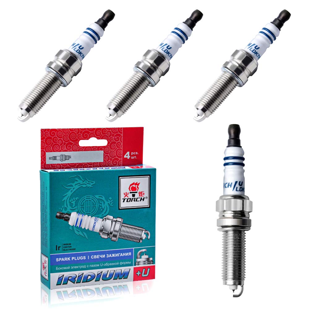 Iridium Spark Plugs - 12290-R40-A01 for Honda Accord, Civic, CRV, Acura TSX, TL, Replacement OEM# 5787, ILZKR7B-11S - pack of 4